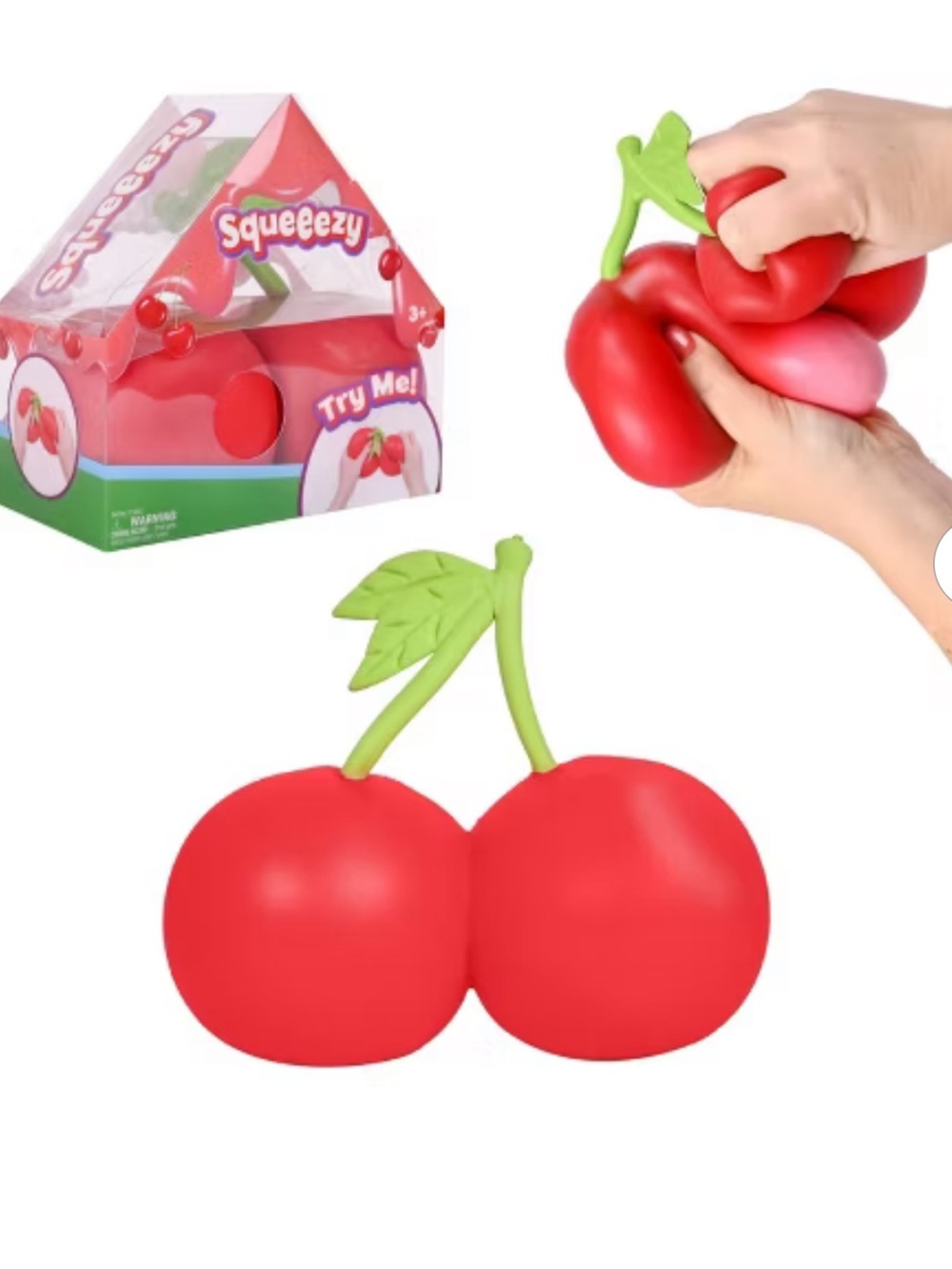 Squeeezy Cherry Squishy Toy - NIB